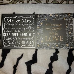 Mr & Mrs wall art